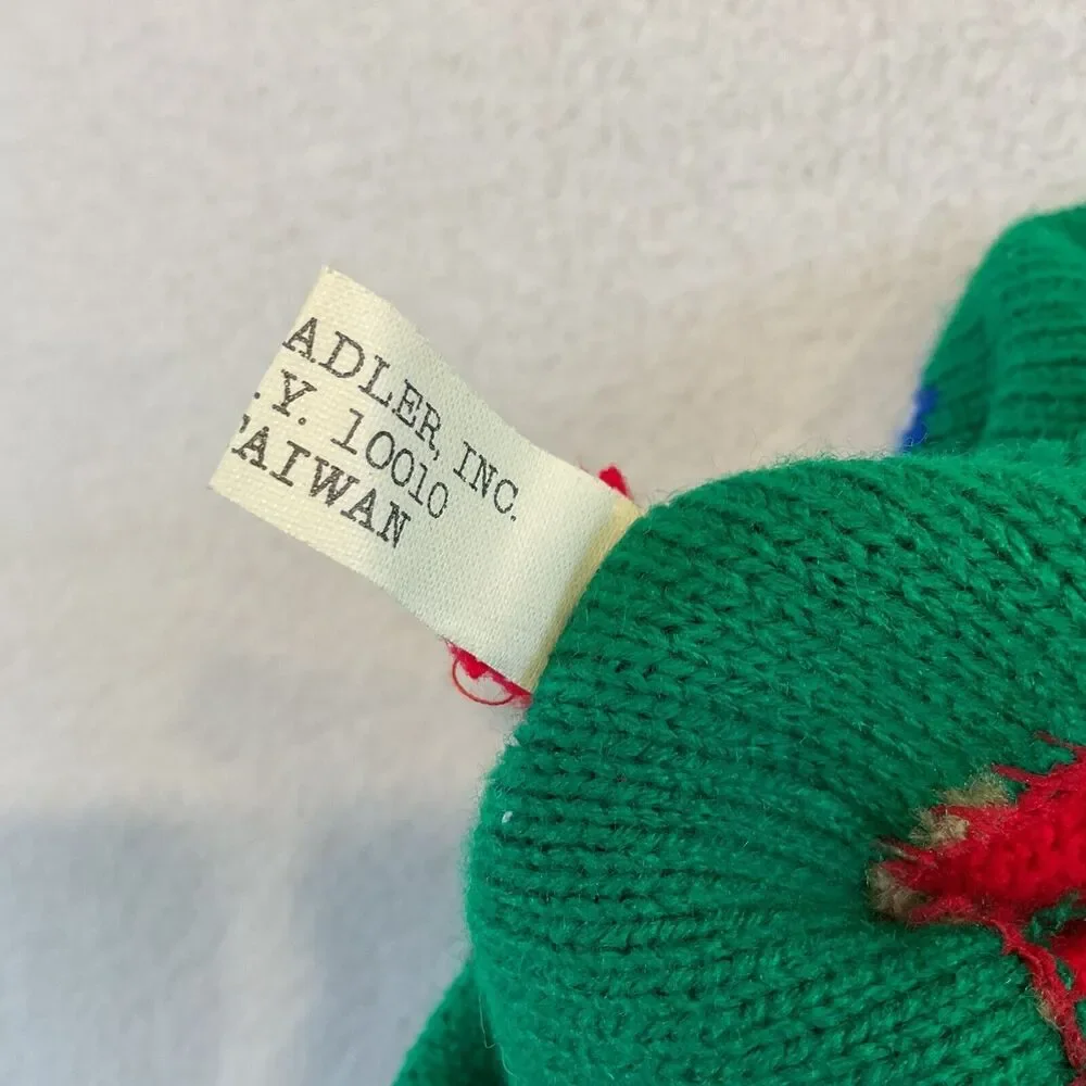 Kurt Adler Christmas Stocking Santa’s Coming Knitted Knit Oversized Taiwan Bells